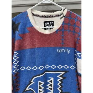 born fly crew neck‎ aztec sweatshirt 2xl
